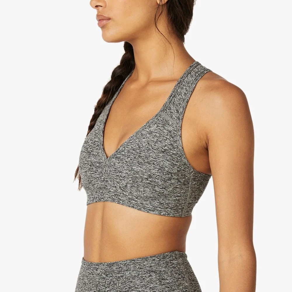 Beyond Yoga Lift Your Spirits Gray Women's Sports Bra